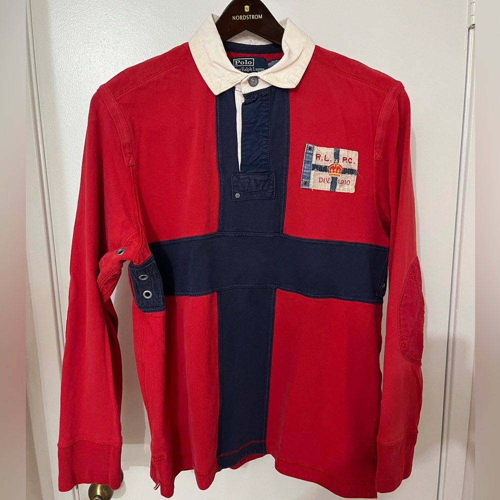 Polo Ralph Lauren Rugby Shirt Custom Fit Size L